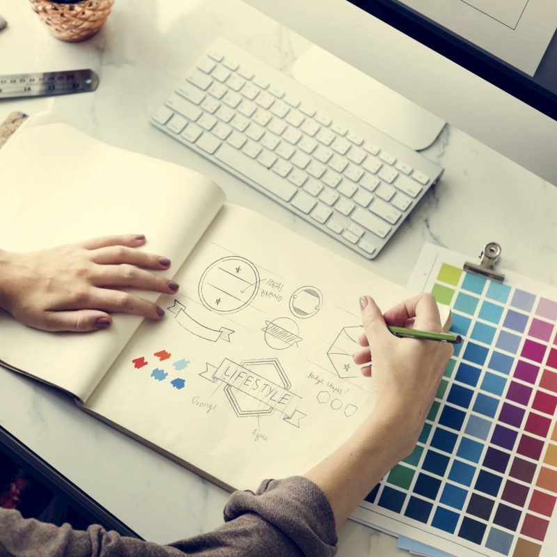 Color Shade Swatch Stationary Designer Creative Concept Color Shade Swatch Stationary Designer Creative Concept